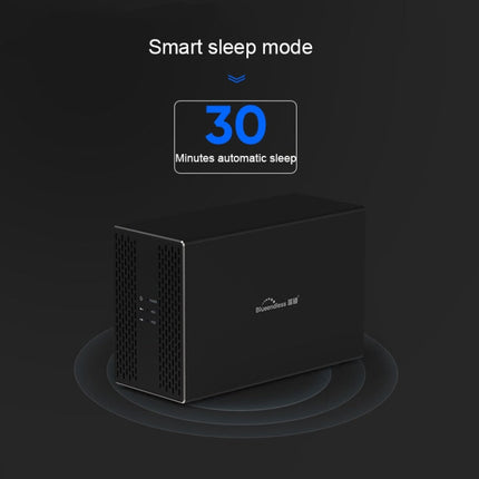 Blueendless Type-C / USB-C Interface 3.5 inch 2 Bay RAID Combination Array HDD External Enclosure, Type-C