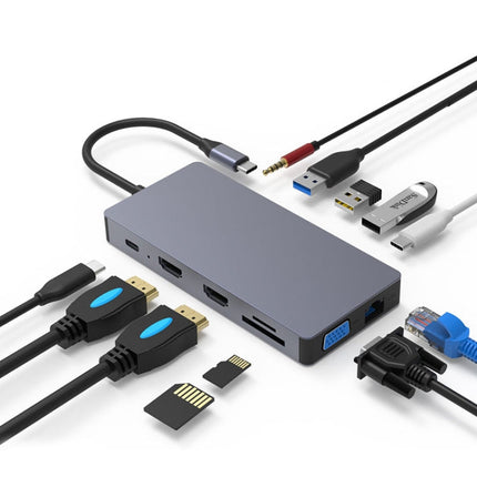 Blueendless 12 In 1 Multi-function Type-C / USB-C HUB Expansion Dock