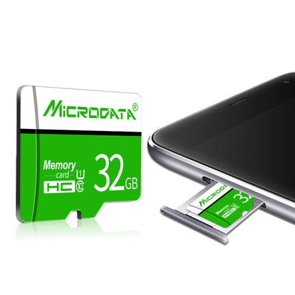 MICRODATA 64GB U3 Green and White TF(Micro SD) Memory Card, 64GB
