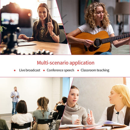 YICHUANG YC-VM20 3.5mm Port Video Recording Omnidirectional Lavalier Microphone, Cable Length: 6m, YC-VM20