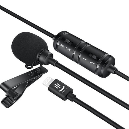 YICHUANG YC-VM40 8 Pin Port Dual Modes Lavalier Recording Microphone, Cable Length: 6m, YC-VM40