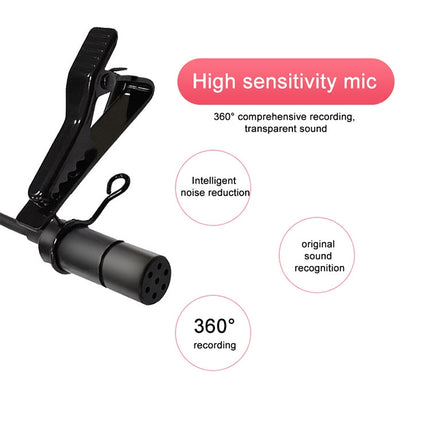 YICHUANG YC-VM40 8 Pin Port Dual Modes Lavalier Recording Microphone, Cable Length: 6m, YC-VM40