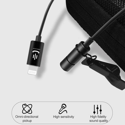 YICHUANG YC-VM40 8 Pin Port Dual Modes Lavalier Recording Microphone, Cable Length: 6m, YC-VM40