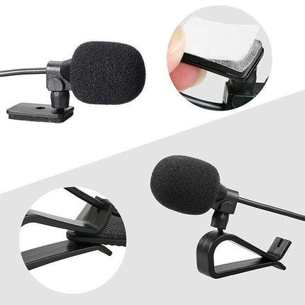 ZJ015MR Mono 3.5mm Angle Head Plug Car Navigation DVD External Paste Microphone, Length: 3m, Mono 3.5mm Angle Head
