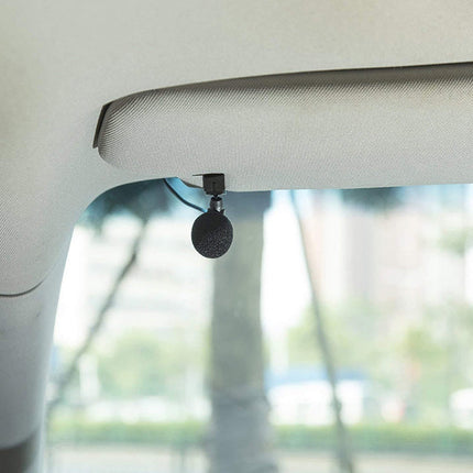 ZJ015MR Stereo 2.5mm Angle Head Plug Car Navigation DVD External Paste Microphone, Length: 3m, Stereo 2.5mm Angle Head