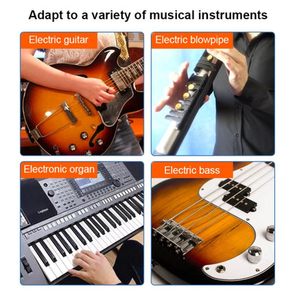 Measy AU688-U 20 Channels Wireless Guitar System Rechargeable Musical Instrument Transmitter Receiver, AU688-U Black