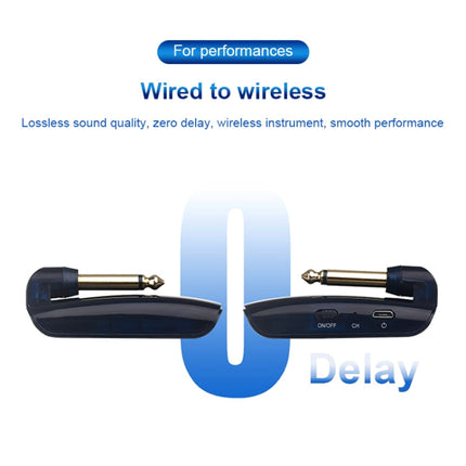 Measy AU688-U 20 Channels Wireless Guitar System Rechargeable Musical Instrument Transmitter Receiver, AU688-U Black