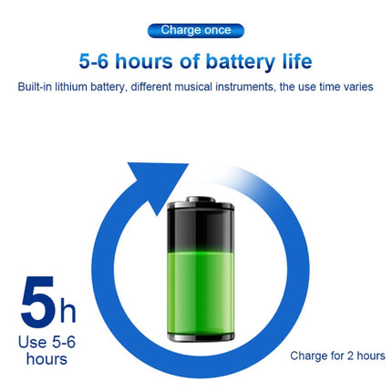 Measy AU688-U 20 Channels Wireless Guitar System Rechargeable Musical Instrument Transmitter Receiver, AU688-U Black