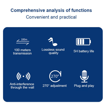 Measy AU688-U 20 Channels Wireless Guitar System Rechargeable Musical Instrument Transmitter Receiver, AU688-U Black