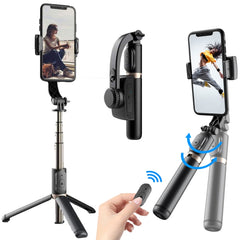 Q08 Gimbal Stabilizer Bluetooth Remote Control Tripod Selfie Stick, Q08 (Black), Q08 (White)