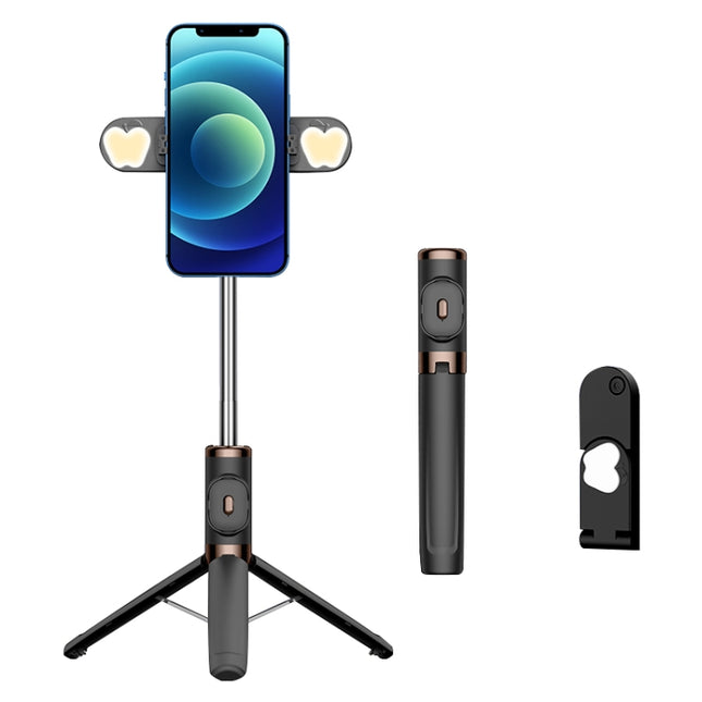 Bluetooth Remote Control Dual Fill Light Tripod Selfie Stick, Dual Fill Light (Green), Dual Fill Light (Red), Dual Fill Light (Yellow), Dual Fill Light (Black)