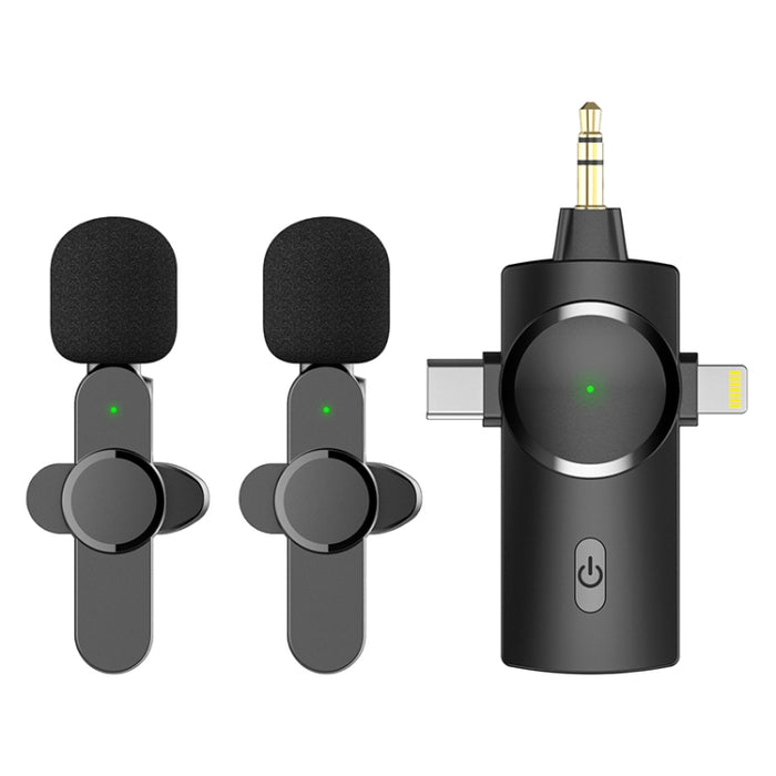 AP031-2 3 in 1 Noise Reduction Lavalier Wireless Microphone with Mic