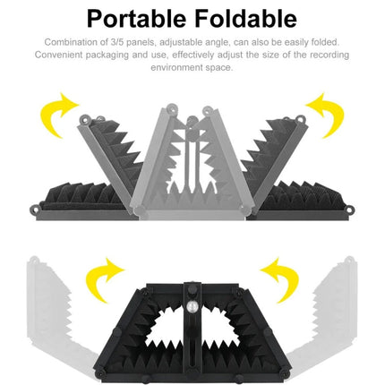 XTUGA P75 Foldable Recording Microphone Isolation Shield