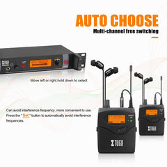 XTUGA RW2080 UHF Wireless Stage Singer In-Ear Monitor System Single BodyPack Receiver, RW2080 Receiver Bodypack