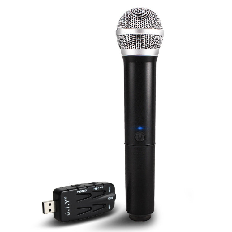 J.I.Y K Song Wireless Microphones for TV PC with Audio Card USB Receiver, Black