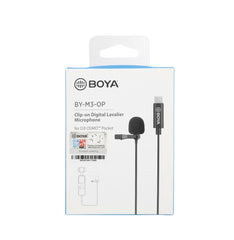 BOYA BY-M3-OP For DJI OSMO Pocket Clip-on Digital Lavalier Microphone, BY-M3-OP