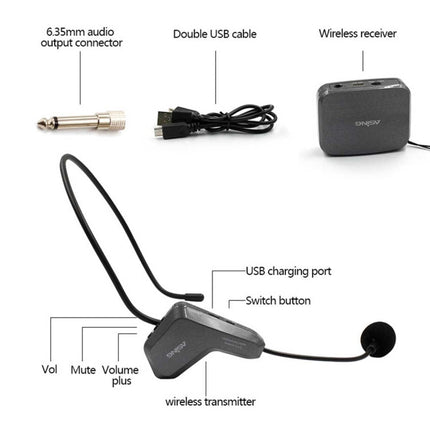 ASiNG WM01 2.4GHz Wireless Audio Transmission Electronic Pickup Microphone, Transmission Distance: 50m