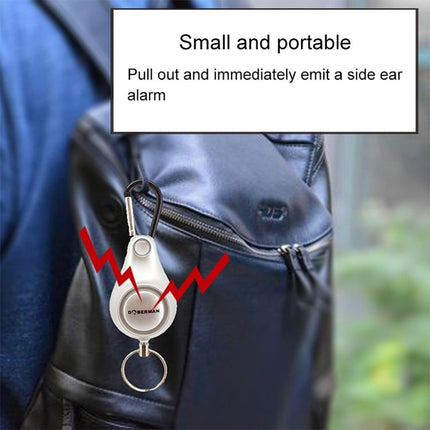 DOBERMAN Key-chain Personal Security Alarm Pull Ring Triggered Anti-attack Safety Emergency Alarm