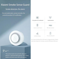 Original Xiaomi Honeywell Smart Fire Alarm Smoke Detector Alarm, Work with Xiaomi Multimode Smart Home Gateway 2 (CA1001) Mihome APP Control, APP Control
