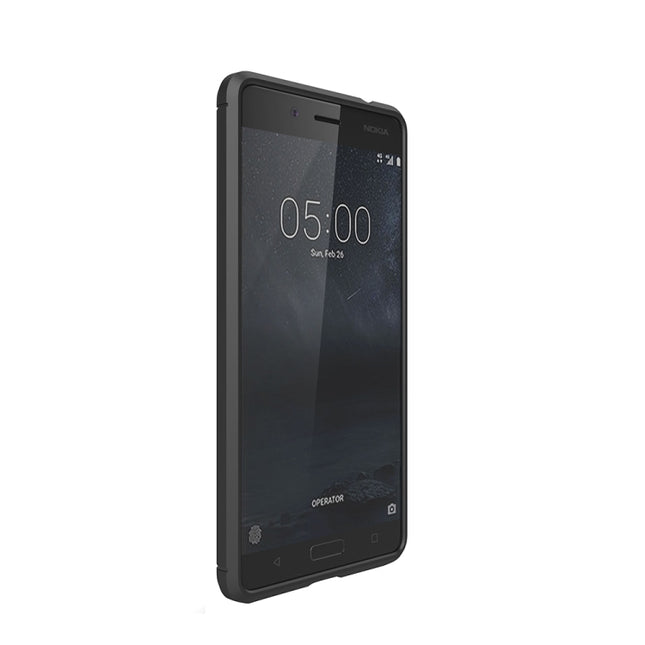 For Nokia 5 Brushed Carbon Fiber Texture Shockproof TPU Protective Cover Case, Nokia 5