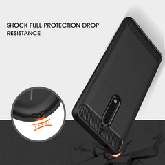 For Nokia 5 Brushed Carbon Fiber Texture Shockproof TPU Protective Cover Case, Nokia 5