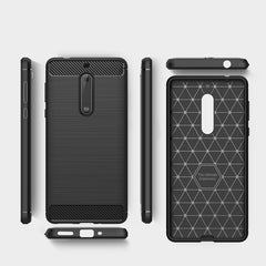 For Nokia 5 Brushed Carbon Fiber Texture Shockproof TPU Protective Cover Case, Nokia 5, For Nokia 5