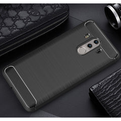 For Huawei  Mate 10 Pro Brushed Texture Carbon Fiber Shockproof TPU Rugged Armor Protective Case , For Mate 10 Pro, For Huawei Mate 10 Pro