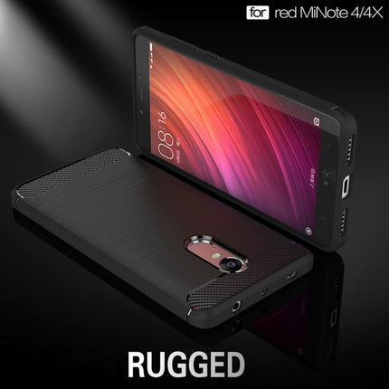 For Xiaomi  Redmi Note 4X Brushed Carbon Fiber Texture Shockproof TPU Protective Case , For Redmi Note 4X