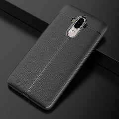 For Huawei  Mate 9 Litchi Texture Full Coverage TPU Protective Back Cover Case , For Mate 9