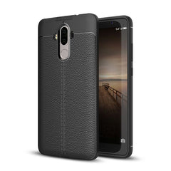 For Huawei  Mate 9 Litchi Texture Full Coverage TPU Protective Back Cover Case , For Mate 9