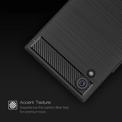 For Sony Xperia XA1 Brushed Texture Carbon Fiber Shockproof TPU Rugged Armor Protective Case, For Sony Xperia XA1, Sony Xperia XA1