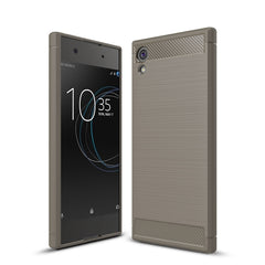 For Sony Xperia XA1 Brushed Texture Carbon Fiber Shockproof TPU Rugged Armor Protective Case, For Sony Xperia XA1, Sony Xperia XA1