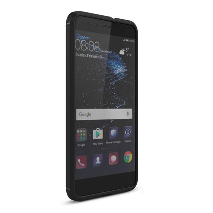 For Huawei P10 Lite Brushed Carbon Fiber Texture Shockproof TPU Protective Cover Case