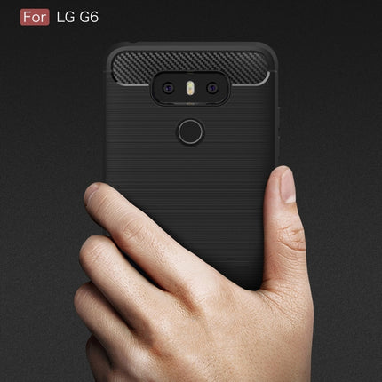 For LG G6 Brushed Carbon Fiber Texture Shockproof TPU Protective Cover Case, For LG G6, For G6
