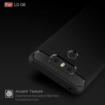 For LG G6 Brushed Carbon Fiber Texture Shockproof TPU Protective Cover Case, For LG G6, For G6