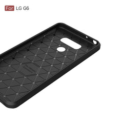 For LG G6 Brushed Carbon Fiber Texture Shockproof TPU Protective Cover Case, For G6, For LG G6