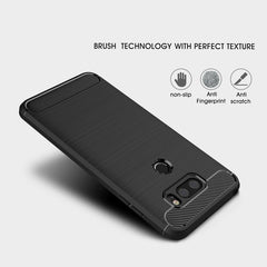 For LG V30 Brushed Texture Carbon Fiber Shockproof TPU Rugged Armor Protective Case, For LG V30, For V30