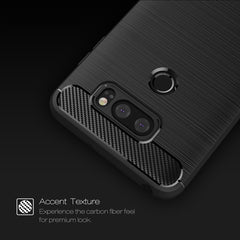 For LG V30 Brushed Texture Carbon Fiber Shockproof TPU Rugged Armor Protective Case, For LG V30, For V30