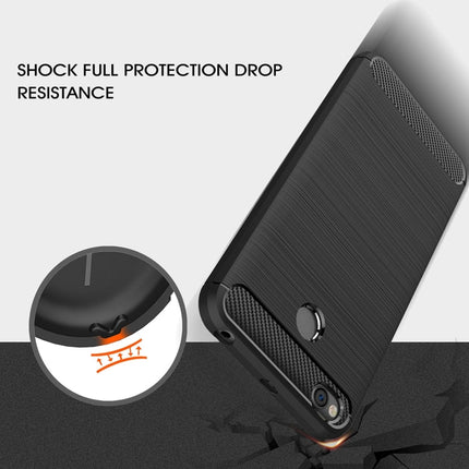 For Xiaomi  Redmi 4X  Brushed Carbon Fiber Texture Shockproof TPU Protective Cover Case , For Redmi 4X