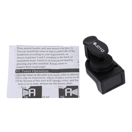 JOYO JT-306 Mini Digital LCD Clip-on Tuner for Acoustic Electric Guitar Bass Violin Ukulele, JT-306