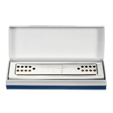 Swan SW24-12A 24-holes Double-sided Harmonica Beginner Polyphony Box Adult Children Beginners Performance, SW24-12A 24-holes Polyphonic Harmonica