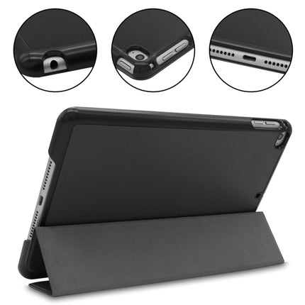 Custer Texture Horizontal Flip Smart PU Leather Case for iPad Mini 4 / Mini 5, with Sleep / Wake-up Function & Three-folding Holder