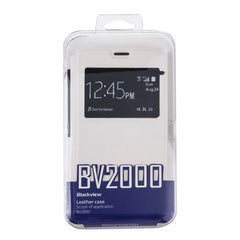 For Blackview BV2000S (S-MPH-7151) Horizontal Flip Leather Case with Call Display ID(White)