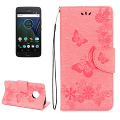 For Motorola Moto G5 Plus Pressed Flowers Butterfly Pattern Horizontal Flip Leather Case with Holder & Card Slots & Wallet, For Moto G5 Plus