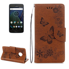 For Motorola Moto G5 Plus Pressed Flowers Butterfly Pattern Horizontal Flip Leather Case with Holder & Card Slots & Wallet, For Moto G5 Plus