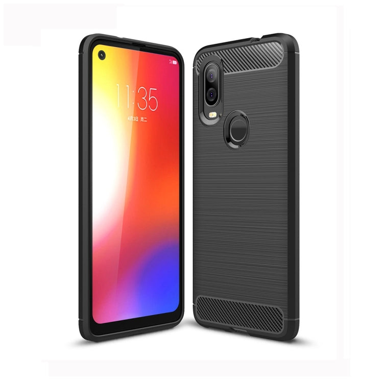 Brushed Texture Carbon Fiber TPU Case for Motorola P40, For Motorola P40