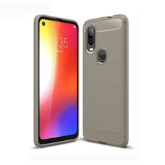 Brushed Texture Carbon Fiber TPU Case for Motorola P40, For Motorola P40