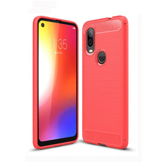 Brushed Texture Carbon Fiber TPU Case for Motorola P40, For Motorola P40