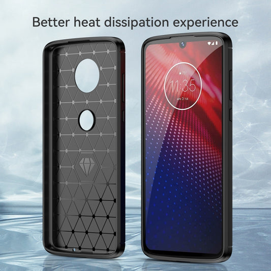 Brushed Texture Carbon Fiber TPU Case for Motorola Moto Z4 Play, For Motorola Moto Z4 Play