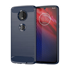 Brushed Texture Carbon Fiber TPU Case for Motorola Moto Z4 Play, For Motorola Moto Z4 Play